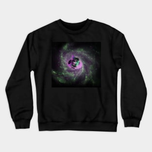 Cat in the center of Space Crewneck Sweatshirt